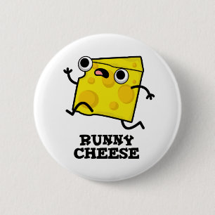 Runny Cheese Funny Food Puff Button