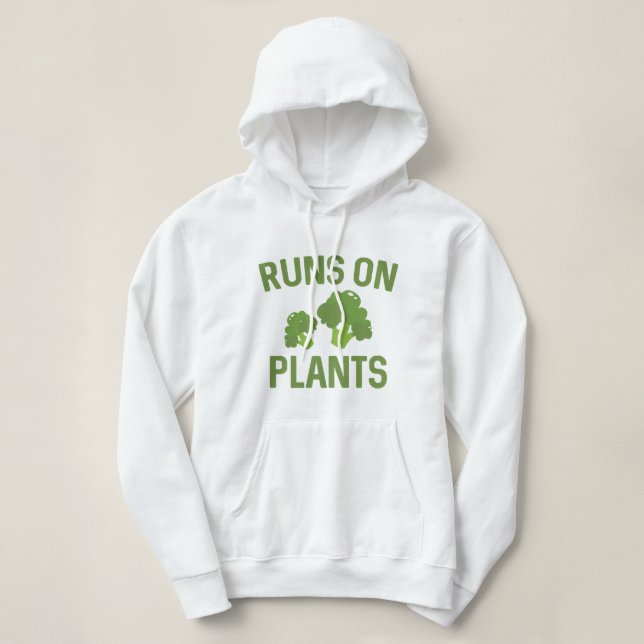 Runs auf Pflanze Hoodie (Design vorne)