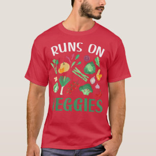 Runs auf Veggies Vegane vegetarische Pflanze auf d T-Shirt