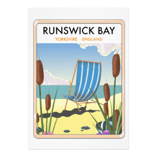 Runswick Bay Yorkshire Reiseplakat Fotodruck