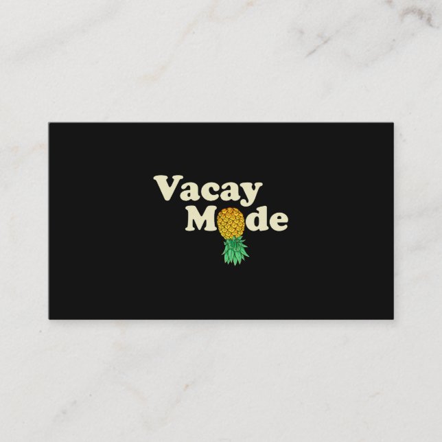 Runter Ananas Vacay Mode Urlaub Sonnenschein Visitenkarte (Vorderseite)