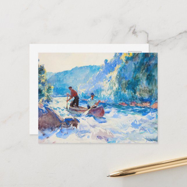 Runter durch Frank Weston Benson Postkarte (Vorderseite/Rückseite Beispiel)