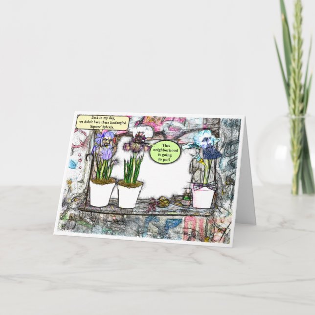 "Runter von meinem Rasen!" Funny Getting Older Geb Karte (Vorderseite)