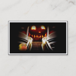 Rupert an der Spooky-Treppe Visitenkarte