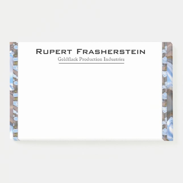 Rupert Cool Einzigartiges Professionelles Monogram Post-it Klebezettel (Vorderseite)