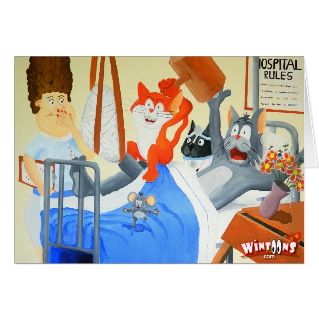 Rupert und Funkeln am Krankenhaus - Karte (Vorderseite (Horizontal))