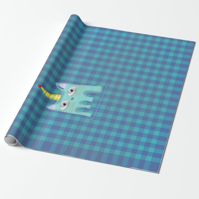 Rupydetequila Linen Paper Unique Gingham Geschenkpapier (Ungerollt)