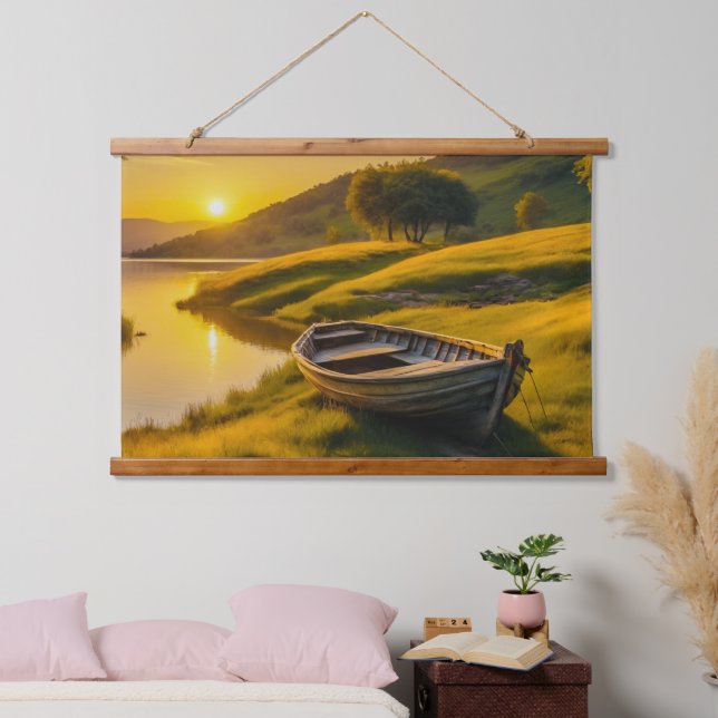 Ruquil Morning Sunrise Wandteppich Mit Holzrahmen (Schlafzimmer)
