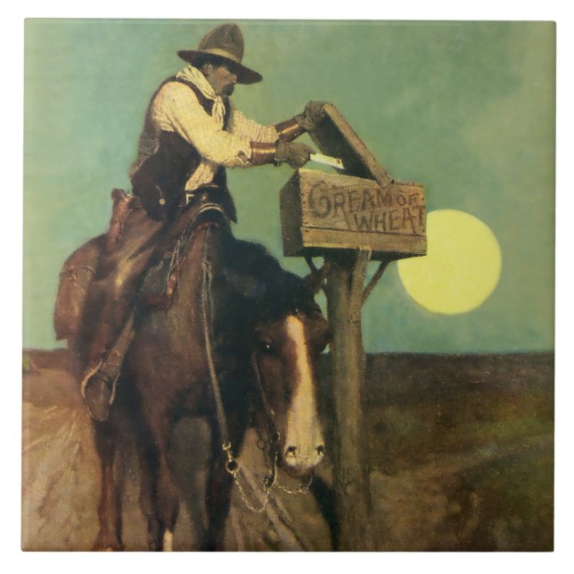 "Rural Delivery" Western Art von NC Wyeth Fliese (Vorderseite)