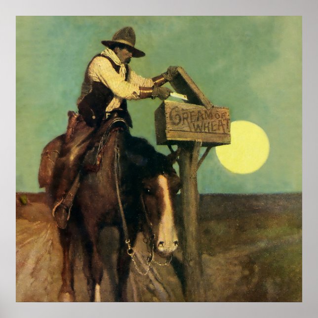 "Rural Delivery" Western Art von NC Wyeth Poster (Vorne)