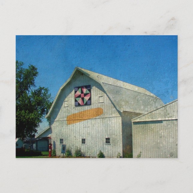 Rural Iowa Barn Postkarte (Vorderseite)