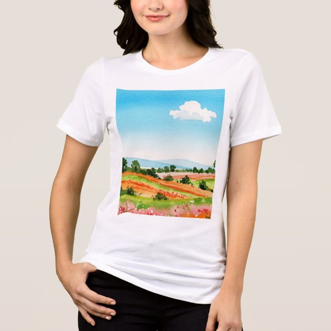 Rural landscape Tri-Blend shirt (Vorderseite)