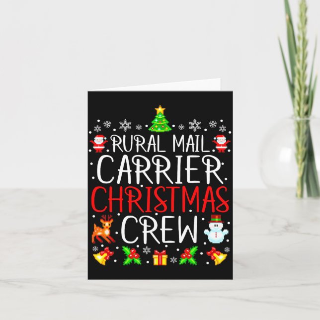 Rural Mail Carrier Christmas Crew Matching Xmas Ma Karte (Vorderseite)
