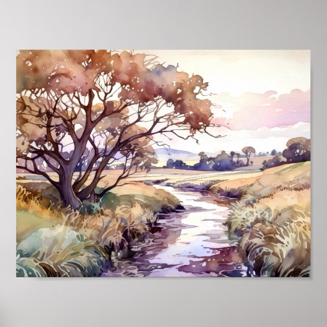 Rural River Wcolor Poster (Vorne)