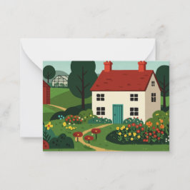 Rural town mitteilungskarte