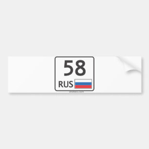 RUS. Pensa. 58 Autoaufkleber