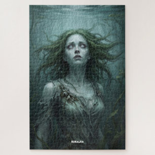 Rusalka schwebt in einem stehenden Teich