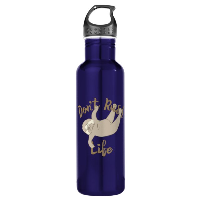 Rush Life Sloth Edelstahlflasche (Vorderseite)