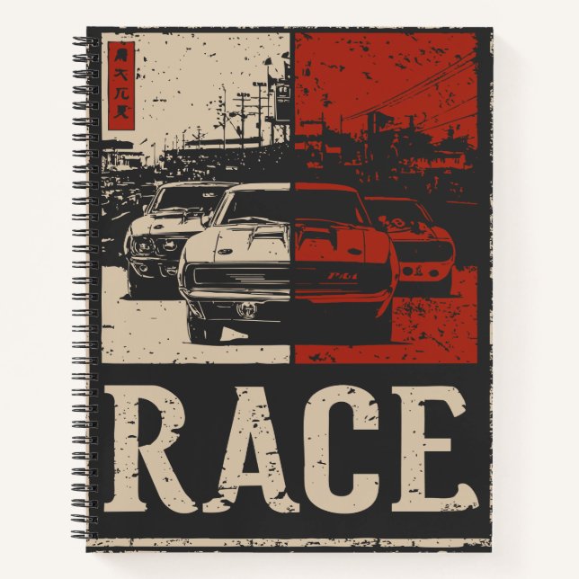 Rush Line - Velocity in Midcity in Grit & Smoke Notizbuch (Vorderseite)