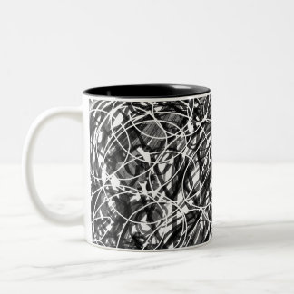Rush of Time Abstract Art Zweifarbige Tasse