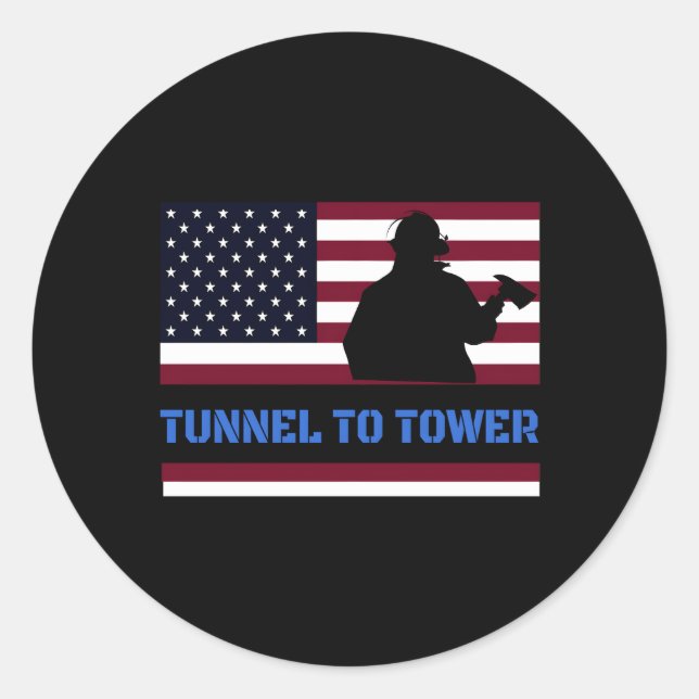 Rush Tunnel to Tower Firefighter Runder Aufkleber (Vorderseite)