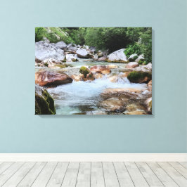 Rushing Mountain Rapids – Crystal River Stream Leinwanddruck