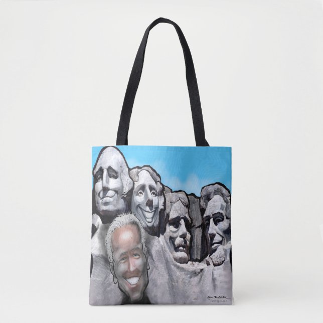 Rushmore mit Biden Totasche Tasche (Vorderseite)
