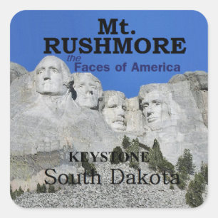 Rushmore Quadratischer Aufkleber