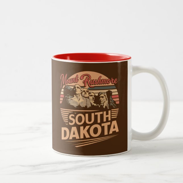 Rushmore South Dakota Zweifarbige Tasse (Rechts)