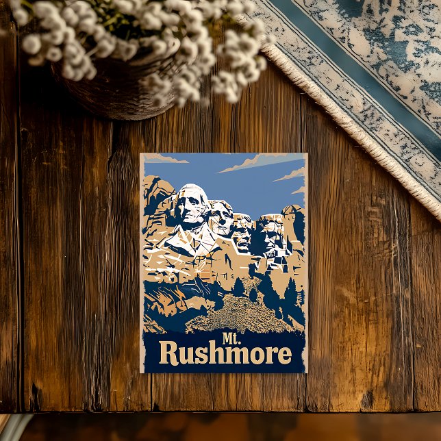 Rushmore Travel Poster Postkarte (Von Creator hochgeladen)