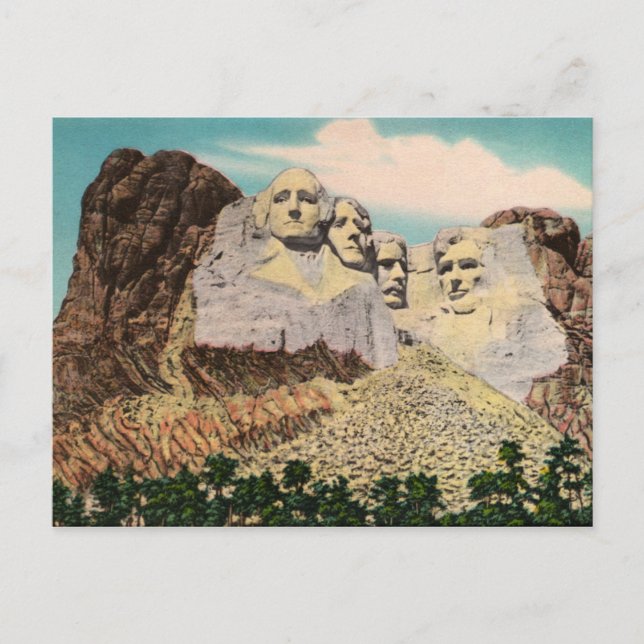 Rushmore Vintage Postkarte (Vorderseite)