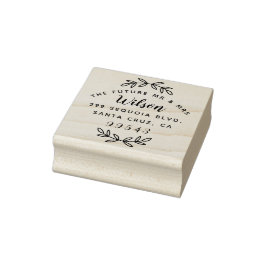 Rusic Script The Future Mr. & Mrs. Rücksendeadress Gummistempel