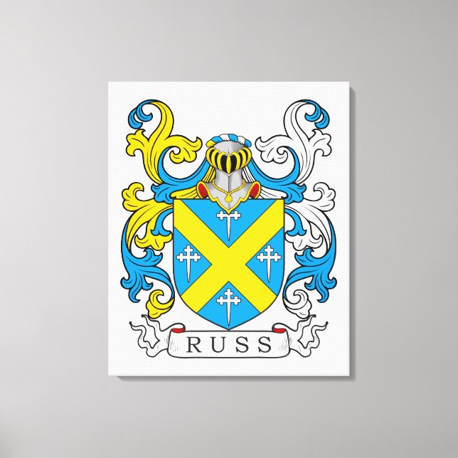 Russ Familienwappen Leinwanddruck (Vorderseite)