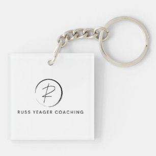 Russ Yeager Coaching Signatur-Logo Schlüsselanhänger