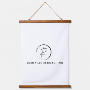 Russ Yeager Coaching Signatur-Logo Wandteppich Mit Holzrahmen