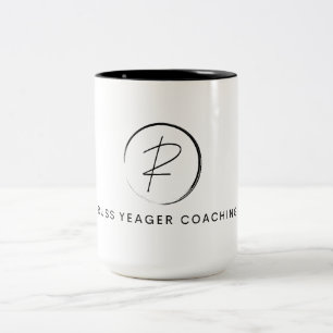 Russ Yeager Coaching Signatur-Logo Zweifarbige Tasse