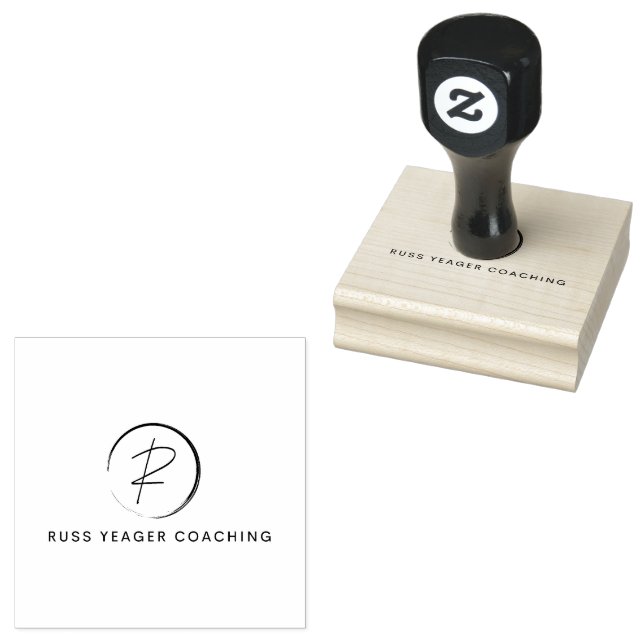 Russ Yeager Coaching Signature Logo Gummistempel (Stempel)