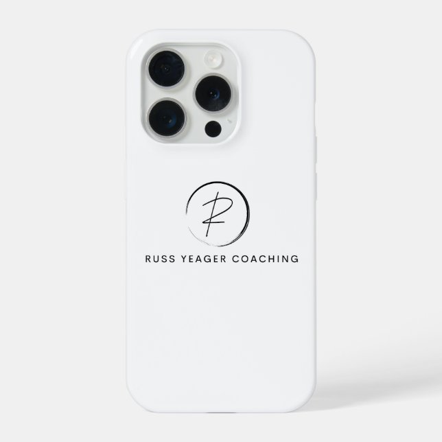 Russ Yeager Coaching Signature Logo iPhone 15 Pro Hülle (Rückseite)