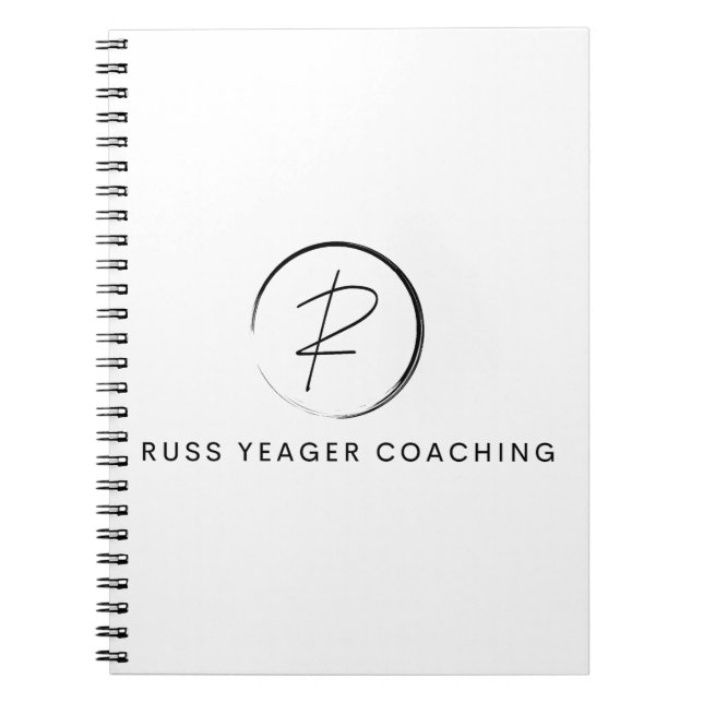 Russ Yeager Coaching Signature Logo Notizblock (Vorderseite)