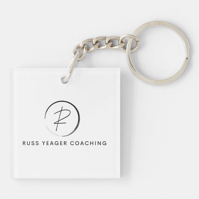 Russ Yeager Coaching Signature Logo Schlüsselanhänger (Rückseite)