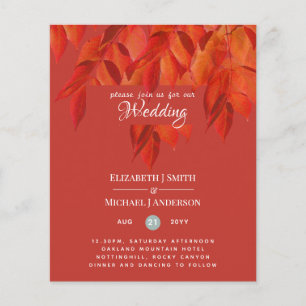 Russe Automne Rouge Feuille Automne Mariage Budget