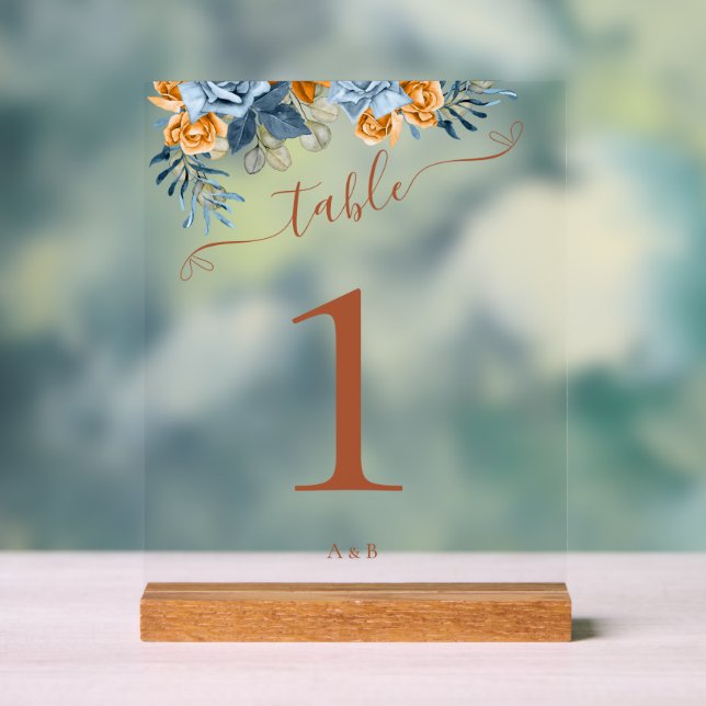 Russe Automne Terracotta Blue Eucalyptus Mariage (Neutre)