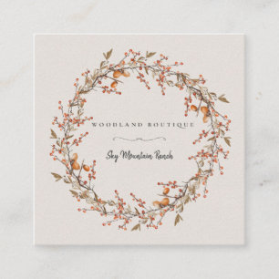 Russe Automne Woodland Wreath Cartes de visite
