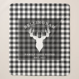 Russe Black White Lake House Plaid Famille
