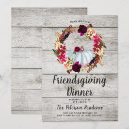 Russe Bourgogne Floral Friendsgiving Invitations