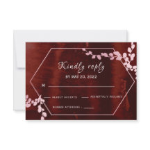 Russe Bourgogne Géométrique Rose Floral RSVP