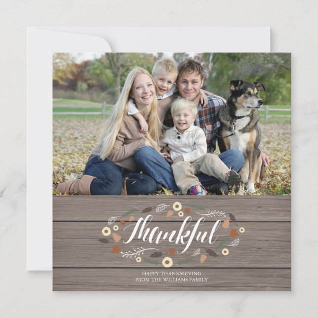 Russe Carte photo Thanksgiving (Devant)