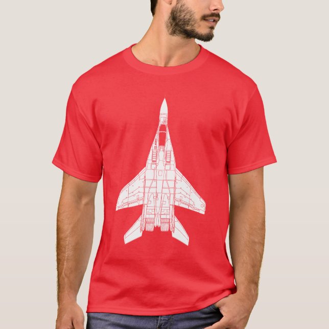 Russe-Düsenjäger des Drehpunkt-Mig-29 T-Shirt (Vorderseite)