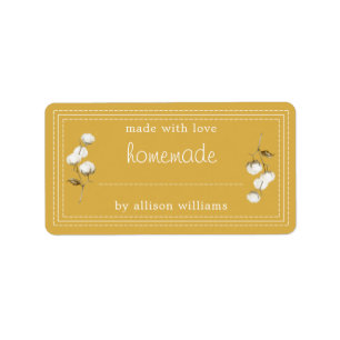 Russe fait maison Étiquette Coton Sprig Jaune