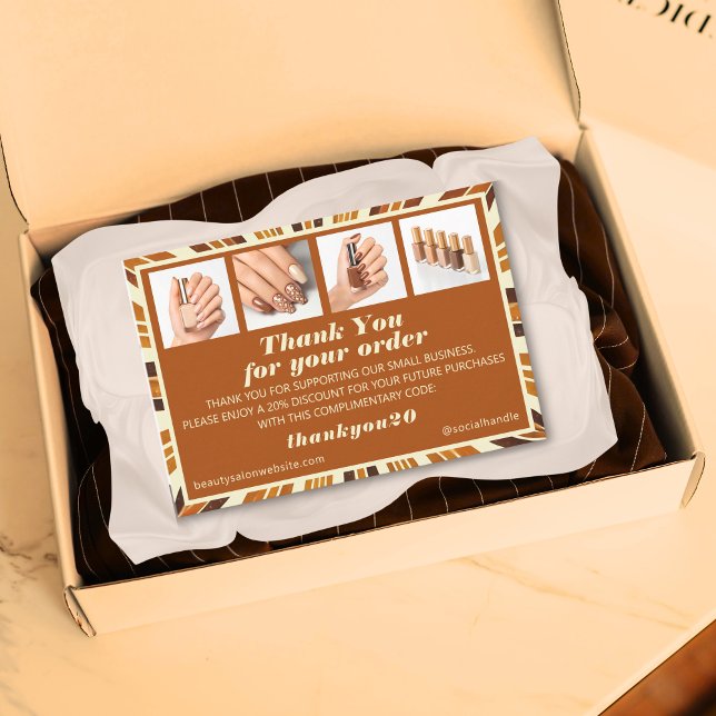 Russe Grille Photo Salon à ongles Commande Carte d (Créateur téléchargé)